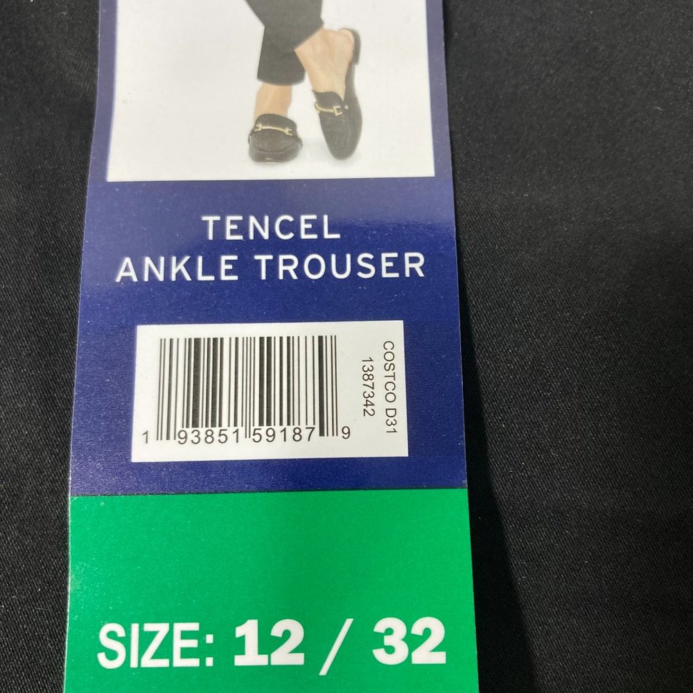 Nautica Tensel Ankle Trouser Pants Size 12 27" Inseam Black Work Dress - Picture 10 of 11